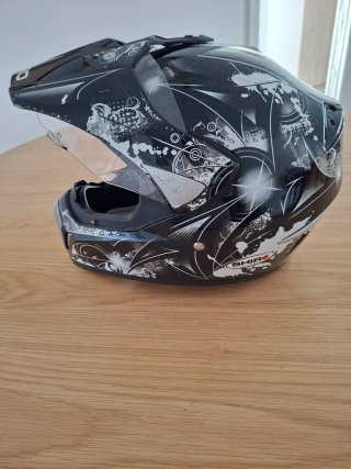 Casco Shiro MX-310 Fighter Negro/Blanco, talla S