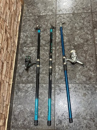 Lote 3 cañas de pescar