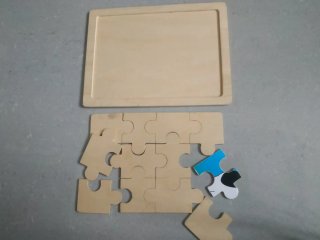 2 Puzzles Madera Infantiles Dinosaurios y Vaca