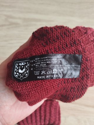 Guantes de punto granate Made in France