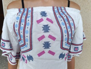 Vestido Pepe Jeans blanco bordado
