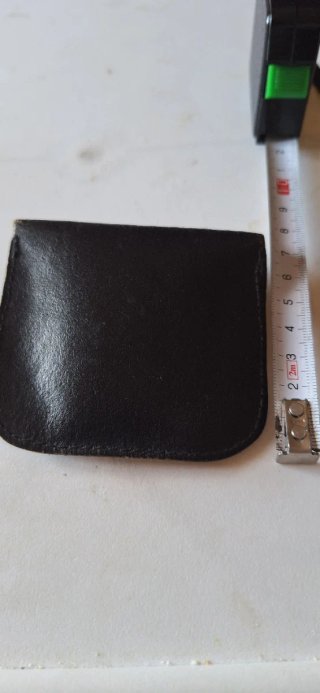 Monedero cuero negro vintage