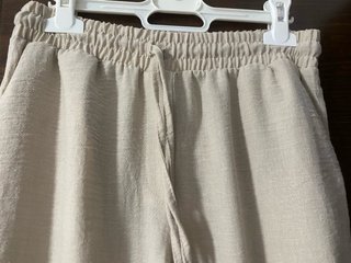 Pantalón bombacho beige mujer talla s