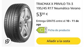 Neumáticos Tracmax 195/45R16 84V