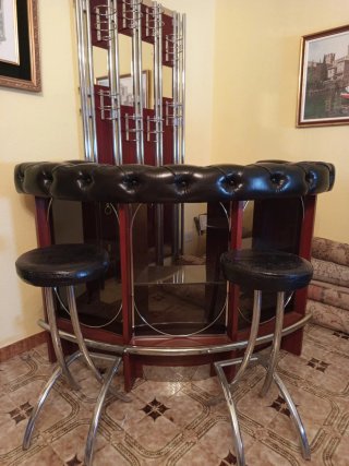Mueble bar y estante vintage
