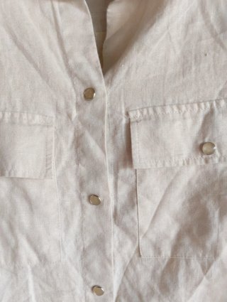 Camicia donna in lino beige