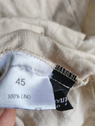 Camicia donna in lino beige