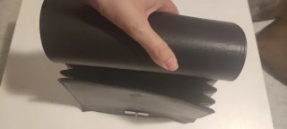 Bolso piel marrón y negro