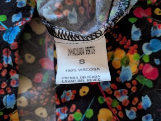 Vestido negro estampado floral Inmaculada Bertos