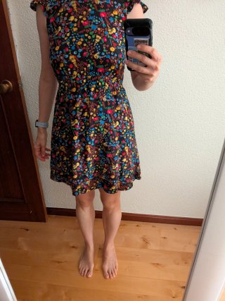 Vestido negro estampado floral Inmaculada Bertos