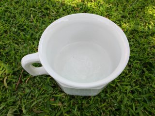 Vaso da notte in porcellana bianco