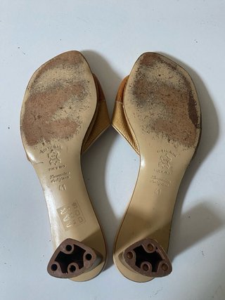 Sandali tacco Lorbac beige/marrone