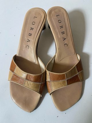 Sandali tacco Lorbac beige/marrone