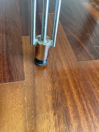 Mesa de despacho cristal y acero cromado