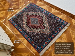 Alfombra de lana 125x85 cm