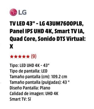 URGE!! Smart TV LG 43 4K UHD