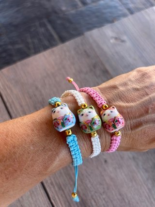 Pulsera Maneki Neko Porcelana