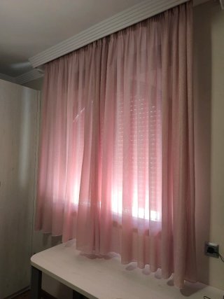 Cortinas rosa para ventana