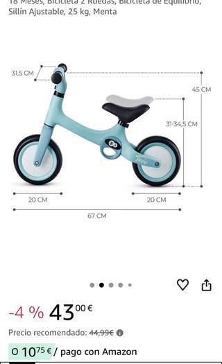 Bicicleta Kinderkraft Tove sin pedales