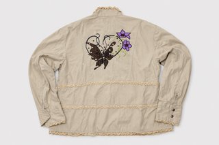 Chaqueta Miss May Bordada Mariposa Corazón Talla L