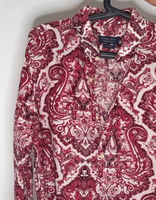 Camisa Zara Estampada Talla M Hombre