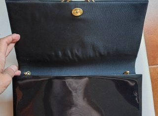 Bolso de mano charol negro / Clutch elegante