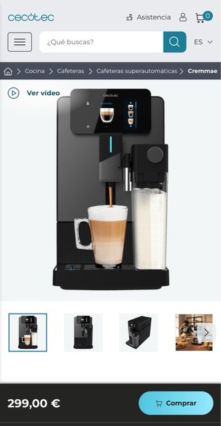 Cafetera Superautomat Cecotec Cremaet Latte Touch