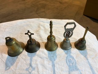 Set 5 campanelle decorative vintage