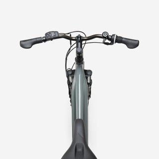 Bicicleta Trekking Eléctrica Cuadro Alto E-Actv 100 Gris