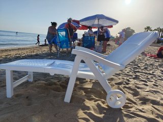Tumbonas de playa plegables con ruedas