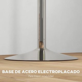 Mesa alta redonda madera y metal