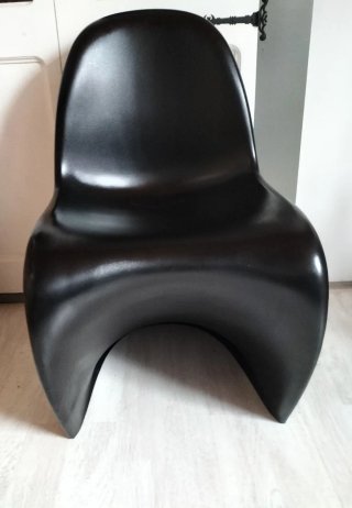 Silla estilo Panton Negra Plástico
