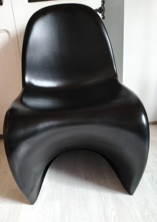 Silla estilo Panton Negra Plástico