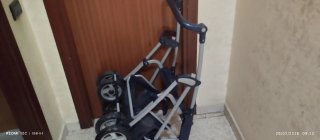 Carrozzino Peg Perego a scacchi