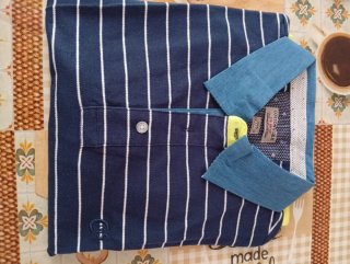 Polo uomo XXXL righe blu e verde