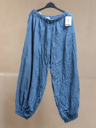 Pantalón efecto globo azul denim
