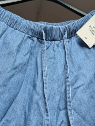Pantalón efecto globo azul denim
