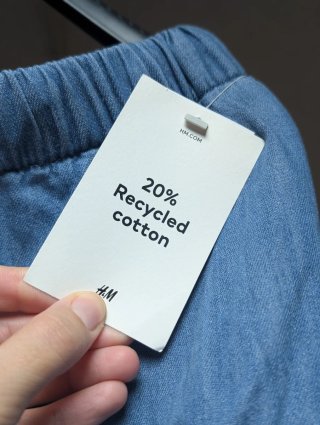 Pantalón efecto globo azul denim