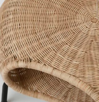 IKEA Gamlehult Natural Mimbre reposapiés puff