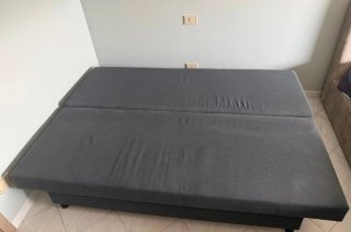 Divano letto 3 posti Ikea grigio