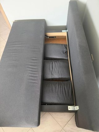 Divano letto 3 posti Ikea grigio