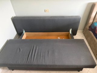 Divano letto 3 posti Ikea grigio