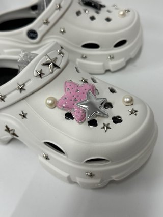 Zuecos blancos plataforma talla 36-37