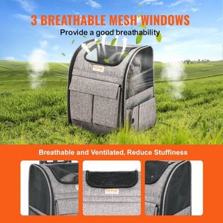Transportín para Gatos con Ruedas, Transportín para Mascotas Rodante con Mango Telescópico y Correa de Hombro, Transportín para Perros con Ruedas para Mascotas de hasta 18 lbs, con 1 Cuenco Plegab...