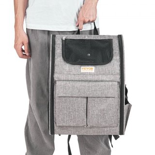 Transportín para Gatos con Ruedas, Transportín para Mascotas Rodante con Mango Telescópico y Correa de Hombro, Transportín para Perros con Ruedas para Mascotas de hasta 18 lbs, con 1 Cuenco Plegab...