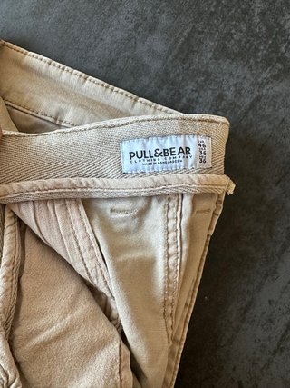 Pantalones cargo beige