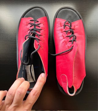 Sandalias botín piel rojas MUY COMODAS