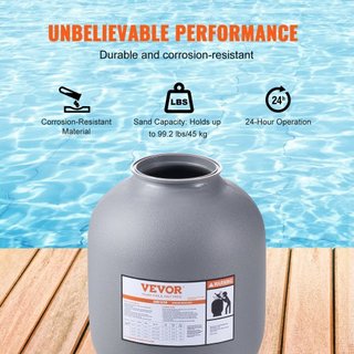Filtro de Arena, 19 pulgadas, Hasta 45 GPM de Caudal, Sistema de Filtro de Arena para Piscinas Sobre el Suelo con Válvula de Múltiples Puertos de 7 Vías, Filtrar, Retroceder, Enjuagar, Recircular,...