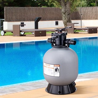 Filtro de Arena, 19 pulgadas, Hasta 45 GPM de Caudal, Sistema de Filtro de Arena para Piscinas Sobre el Suelo con Válvula de Múltiples Puertos de 7 Vías, Filtrar, Retroceder, Enjuagar, Recircular,...