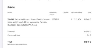 Patinete Eléctrico Xiaomi